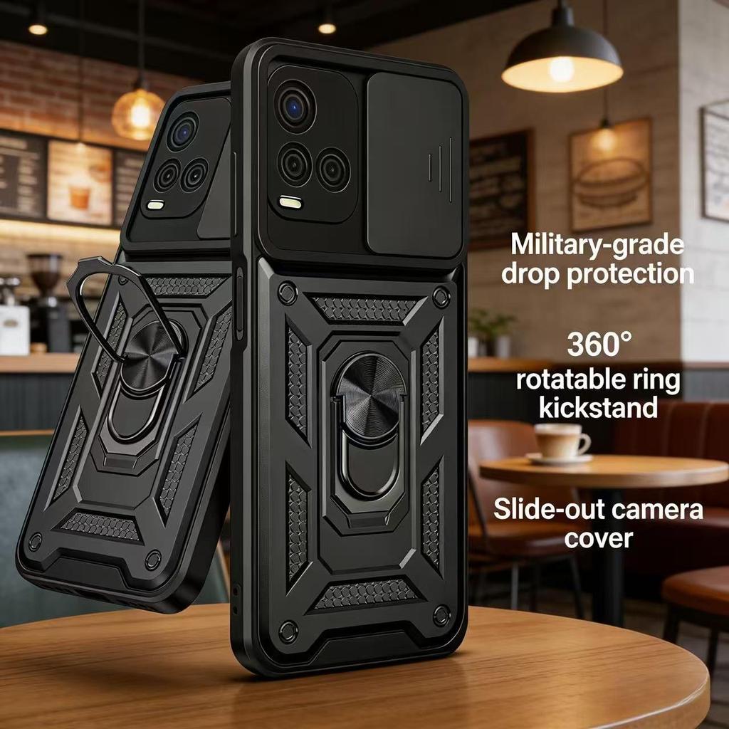 สไลด์กล้องกันกระแทกเกราะเคสโทรศัพท์เหมาะสําหรับVIVO V21 V23 V21E V23E Y21 Y33 Y31 Y33S Y51 Y20 Y20S 