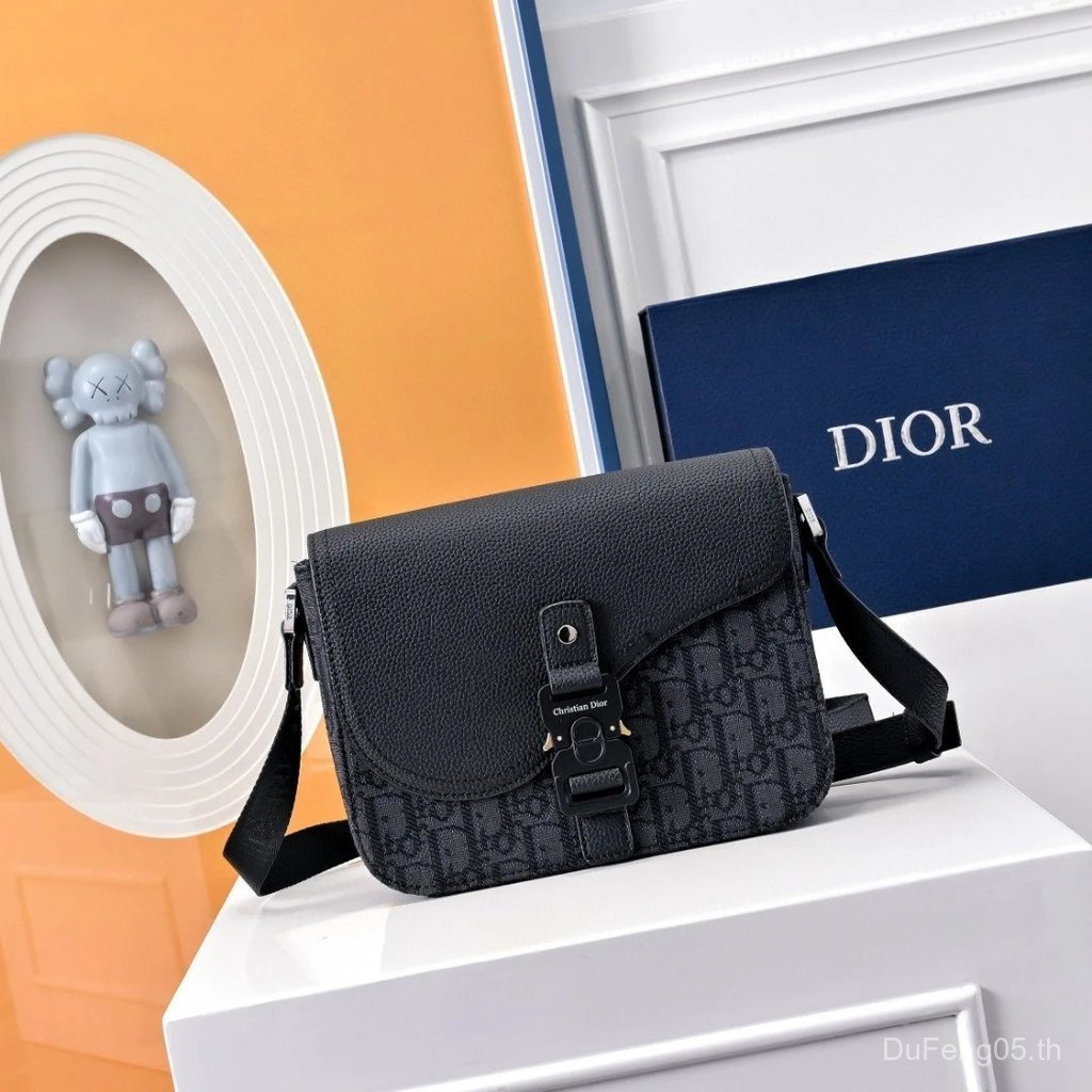 Dior Classic D Home Presbyopic Leather Shoulder Crossbody Saddle Bag-DR
