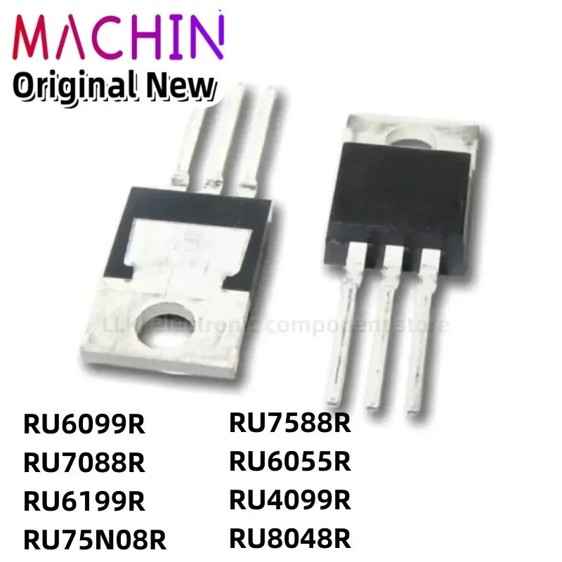 5pcs RU6099R RU7088R RU6199R RU75N08R RU7588R RU6055R RU4099R RU8048R TO-220 Field Effect ทรานซิสเตอ