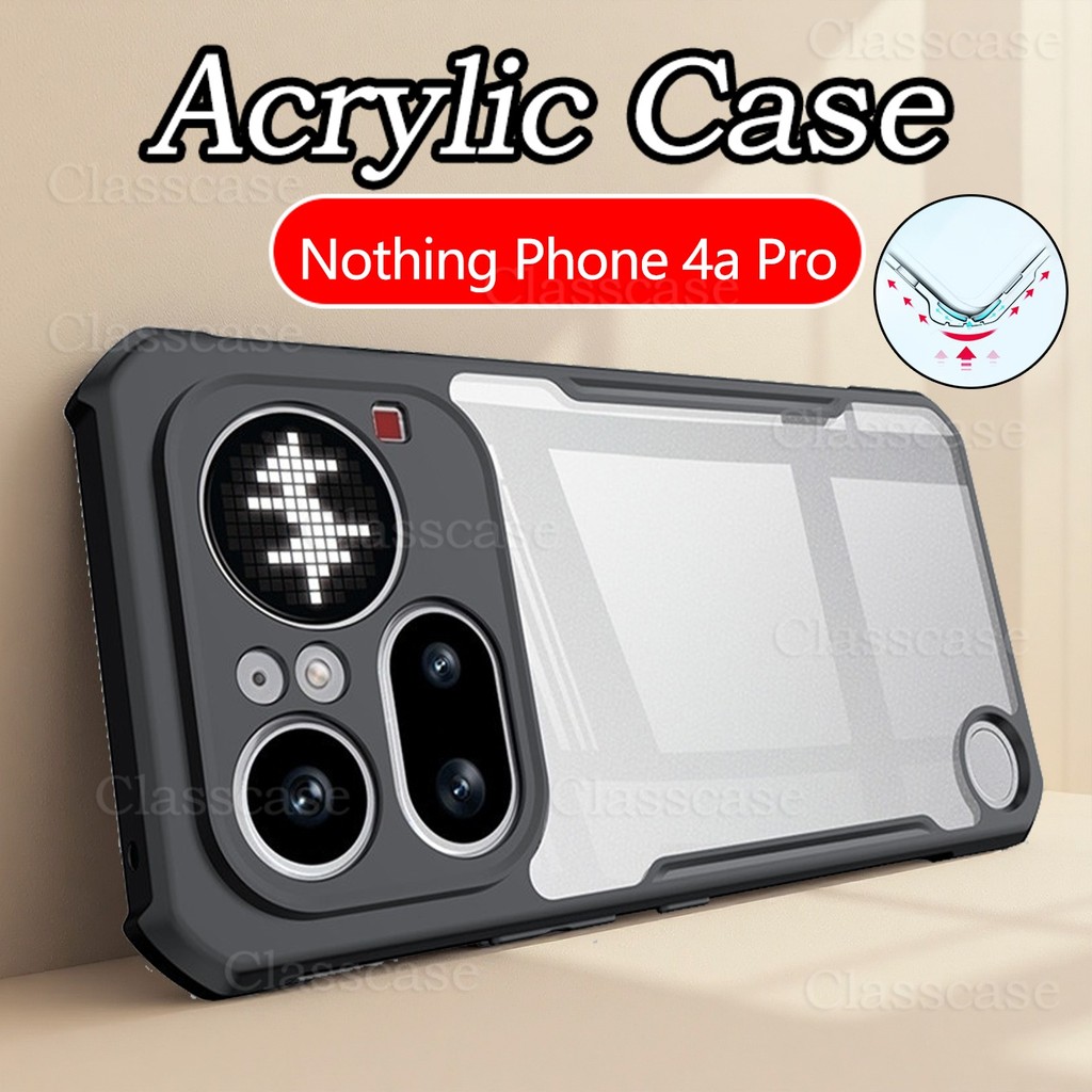 Nothing Phone 4a Pro 2026 สําหรับ Nothing Phone 4a 4 a Pro 4aPro Phone4a Phone4aPro อะคริลิคล้างเคสโทรศัพท์กันกระแทกถุงลมนิรภัยกรณีป้องกันเลนส์กันชนปกหลัง – โปรปัง