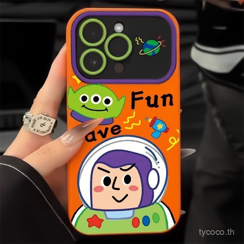 เคสโทรศัพท์ภาพดัดแปลงการ์ตูนรุ่นQนักบินอวกาศคนต่างด้าวเหมาะสําหรับiPhone 14promax 15promax 14 15 16 17 promax 11promax 12pro 13promax 16pro 15plus Shock-Resistantป้องกันกรณี