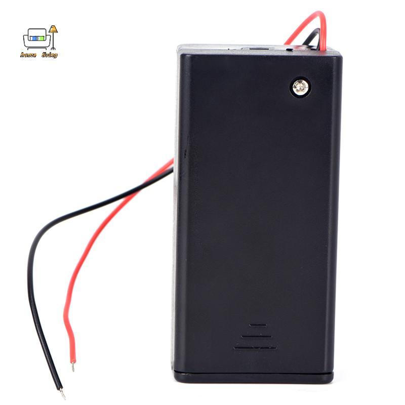 [Onw] 9V Volt PP3 Battery Holder Box DC Case With Wire Lead ON/OFF Switch Cover [th]