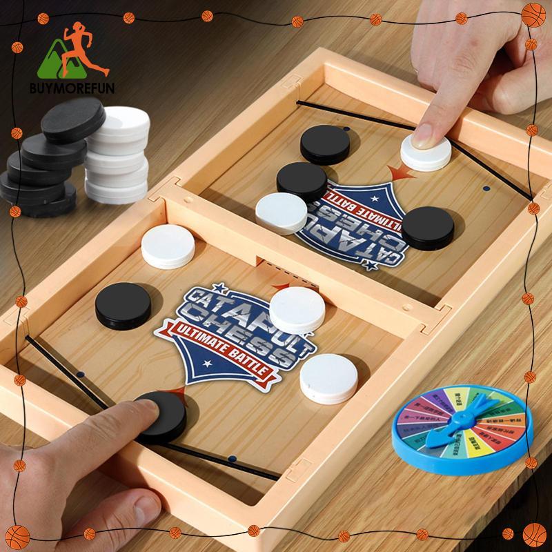 [ซื้อเพิ่มเติมสนุก] Fast Puck Game Interactive Fun Air Hockey Board Game for Friends Party Teens