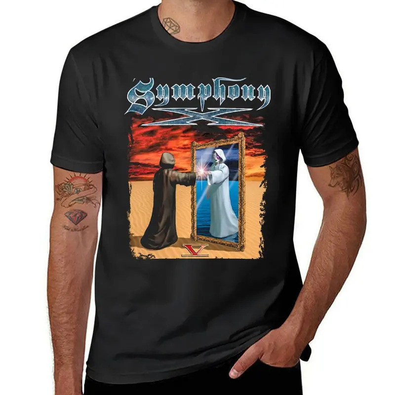 Symphony X - V - The New Mythology Suite เสื้อยืดผู้ชายไซส์ใหญ่