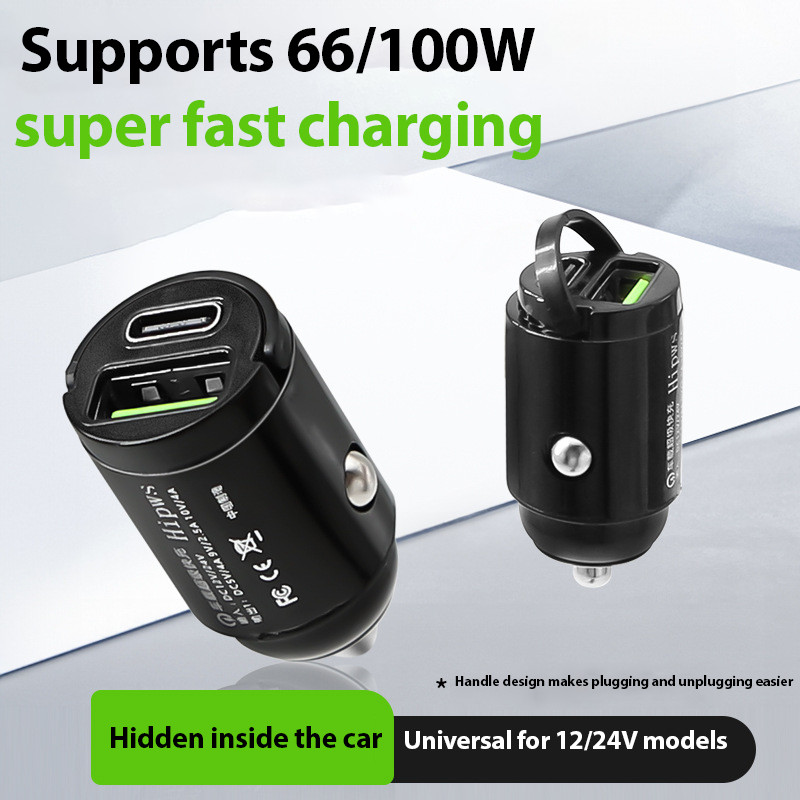 【local delivery】Car USB Charger 12/24V/240W-A+C Car Charger Kit Dual USB Port Fast Charger