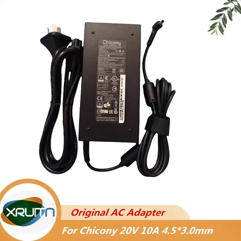 ใหม่ Original 200W AC Adapter Charger สําหรับ Chicony 20.0V 10.0A 200.0W 4.5x3.0 มม.A21-200P2B A200A