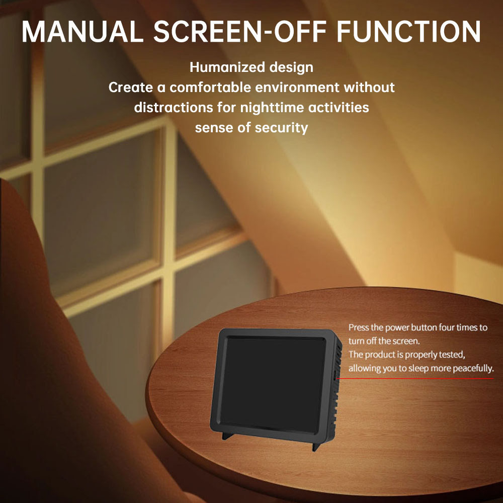 DIYMORE เครื่องตรวจจับคุณภาพอากาศหน้าจอขนาดใหญ่ห้าในหนึ่ง อุณหภูมิและความชื้น CO2 ฟอร์มาลดีไฮด์ volatile เครื่องตรวจจับคุณภาพอากาศคาร์บอนไดออกไซด์ Type C อินเตอร์แฟค - รูปที่ 5