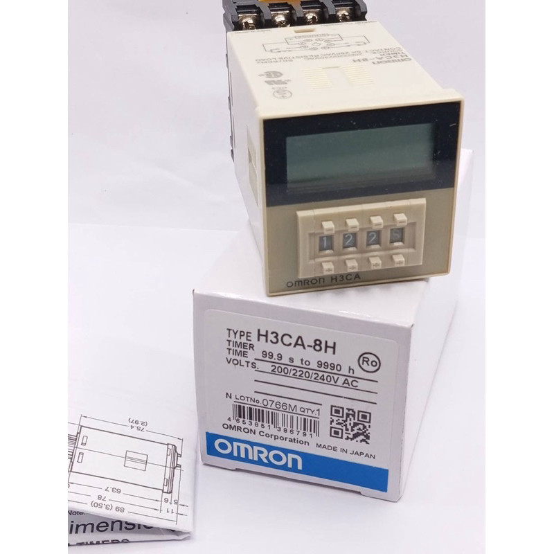 แท้ H3CA-8H TIMER TIME 99.9 s to 9990 h VOLTS. 200/220 สินค้าถ่ายจากงานจริงทางร้าน /240V AC