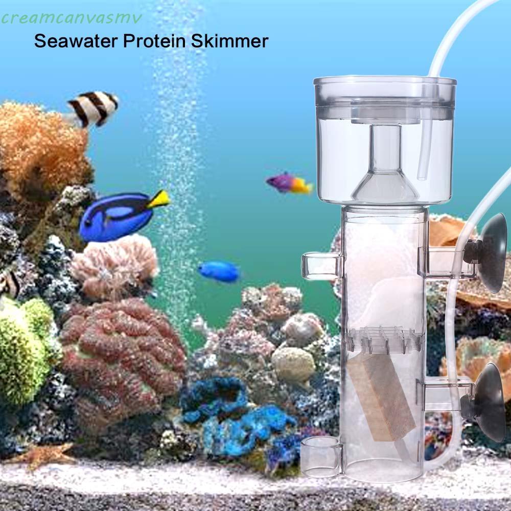 ROVER กรองนิวเมติก,ถ้วยดูดพลาสติก Aquarium โปรตีน Skimmer, Aquarium อุปกรณ์เสริมไม้ Air Stone Wall Mount Seawater โปรตีน Skimmer Aquarium