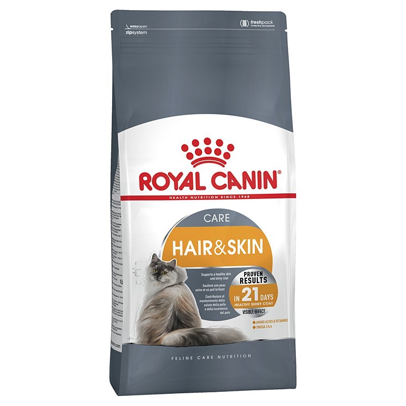 Royalcanin Hair & Skin 10 kg อาหารแมวโตบำรุงขนและผิวหนัง