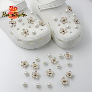 HomeHelper 16PCS ชุดอุปกรณ์เสริมรองเท้า ดีไซน์ 3D พลอยและดอก…