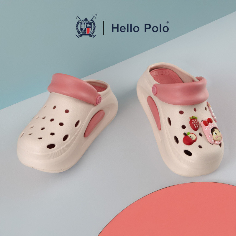 Hello Polo รุ่น HP8059 รองเท้าแตะหัวโต รองเท้าแฟชั่นผู้หญิง ยาง EVA เบาสบาย กันลื่น สามารถตกแต่งติดตัวการ์ตูนได้