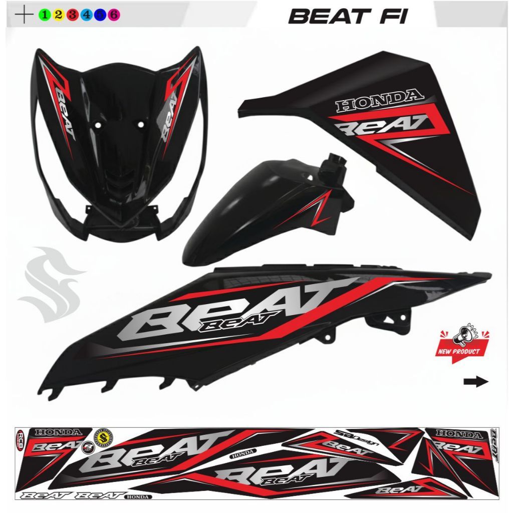 สติ๊กเกอร์ BEAT FI STRIPING / BEAT PGM FI STICKERS