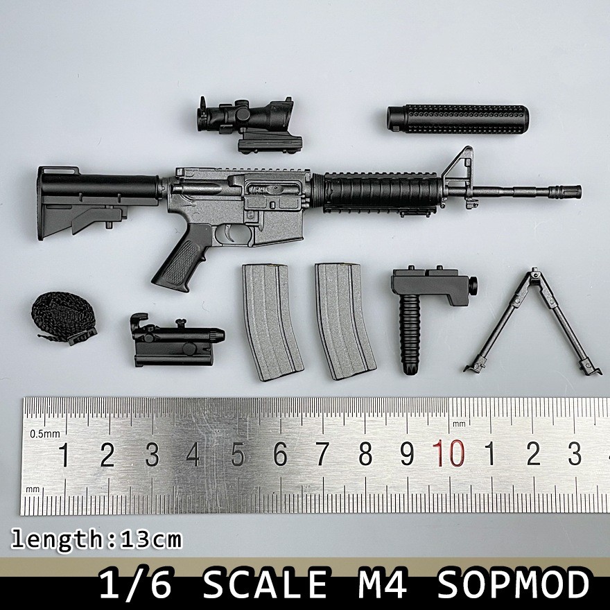 Soldier Hand-Made 1/6 Model M4 M16 XM177 M4A1 M4 SOPMOD MK12 Modern U.S. Military