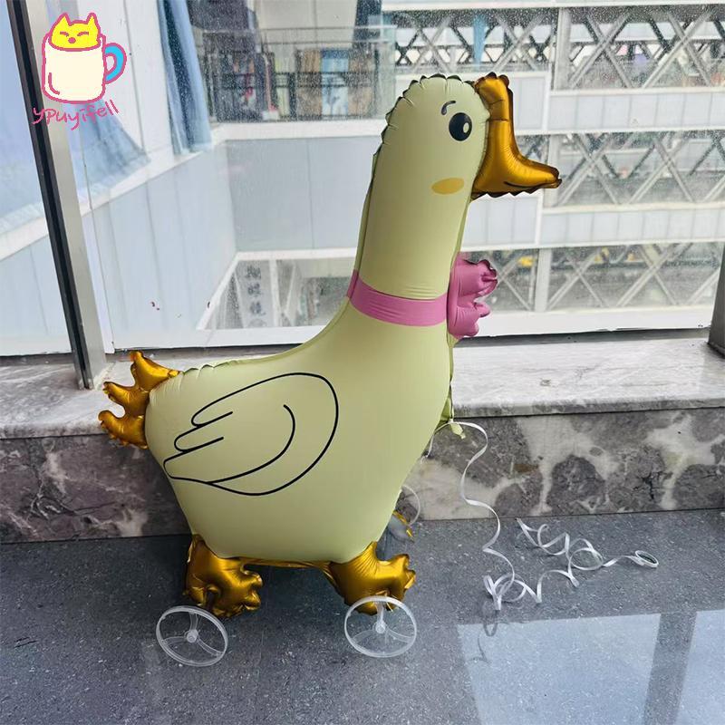 [YPU] 4D การ์ตูนฟอยล์บอลลูนช้างขาตั้งบอลลูนเดินล้อสําหรับเด็กตกแต่งงานเลี้ยงวันเกิด Baby Shower hamsneck nicen combedส ต.ค - รูปที่ 4