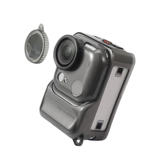 สําหรับ Insta360 Go Ultra TPU Clear เคสป้องกันเชือกป้องกันการสูญหายโปร่งใสฝาครอบเลนส์ป้องกันรอยขีดข่วนครอบคลุมสําหรับ Insta360 Go Ultra