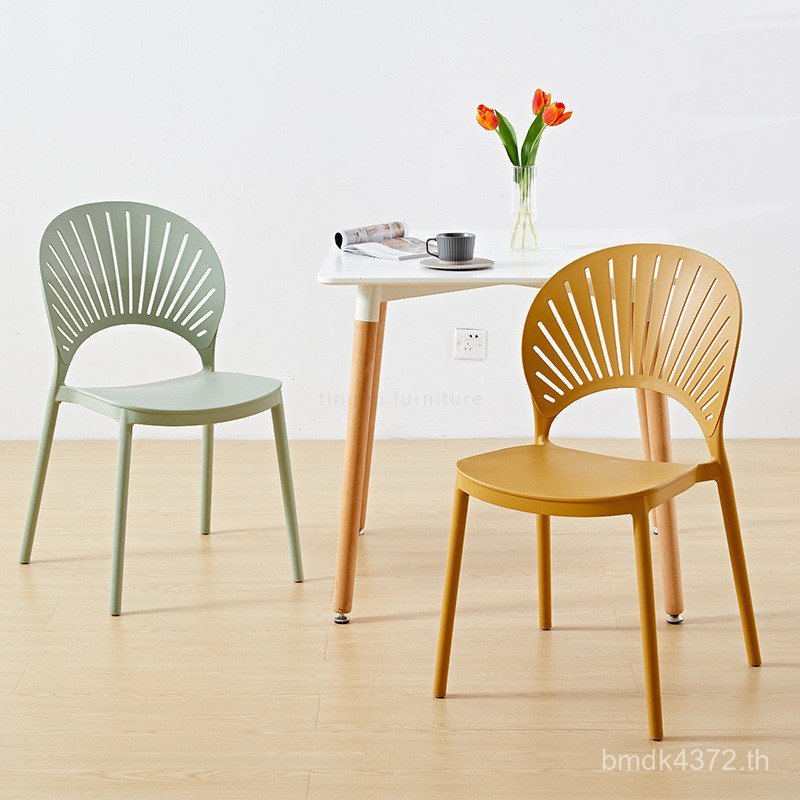 ครัวเรือน Influencer Hollow Nordic เดนมาร์กพนักพิง Creative Simple เก้าอี้รับประทานอาหารเก้าอี้พลาสต