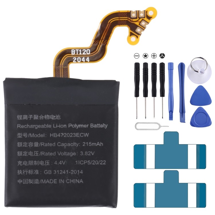 มาใหม่ 215mAh HB472023ECW สําหรับ Huawei Watch GT 2 42 มม. เปลี่ยนแบตเตอรี่ Li-Polymer