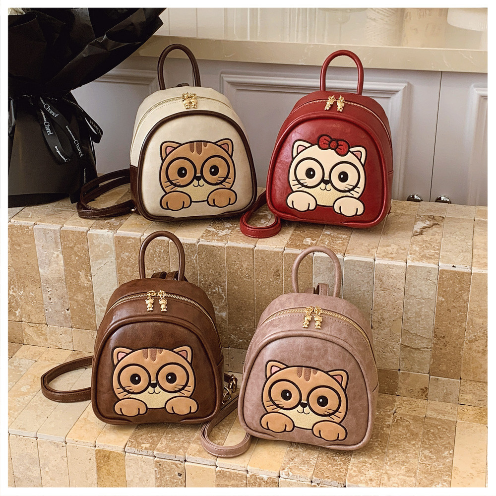 แฟชั่นพิมพ์สุภาพสตรีกระเป๋าเป้สะพายหลัง Retro All-Match กระเป๋าเป้สะพายหลัง All-Match Commuter กระเป๋านักเรียนนักเรียน