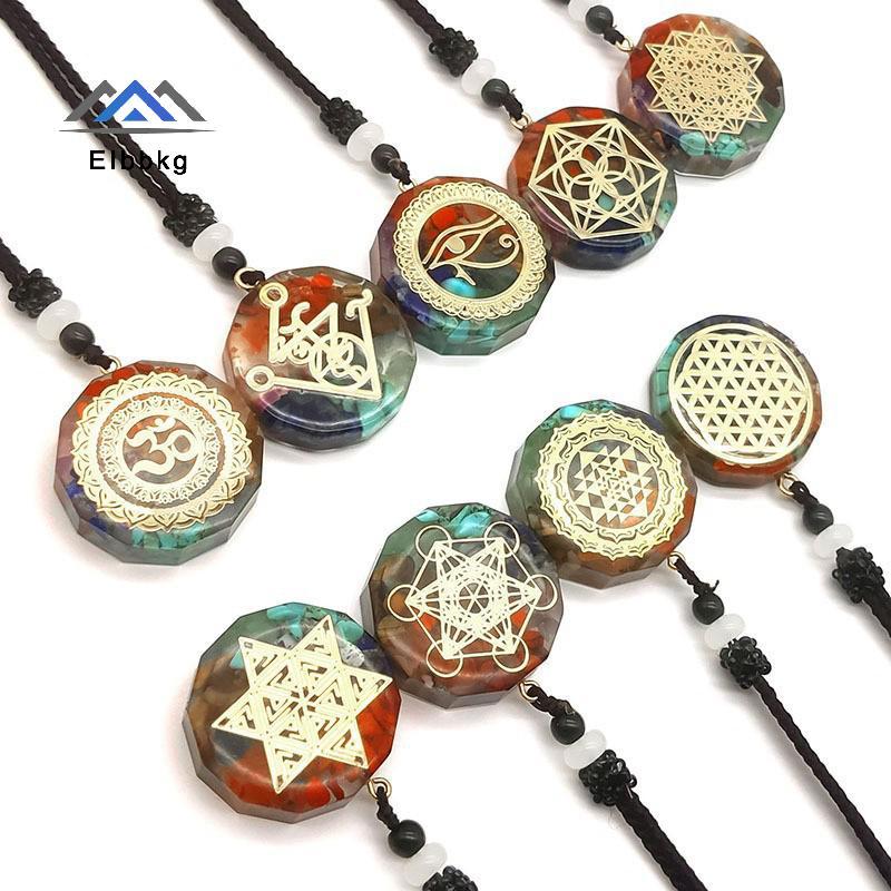 สร้อยคอ Orgonite สำหรับสมาธิและการปรับสมดุลพลังงาน EMF พร้อมสายคล้องคุณภาพ