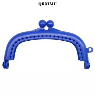 Sharprepublic 10 ชิ้นเรซิ่นกระเป๋ากรอบทํากระเป๋า Kiss Clasps ล็อค DIY Craft Arch รูปร่างเย็บผ้าสําหรับกระเป๋าหนังโทรศัพท์