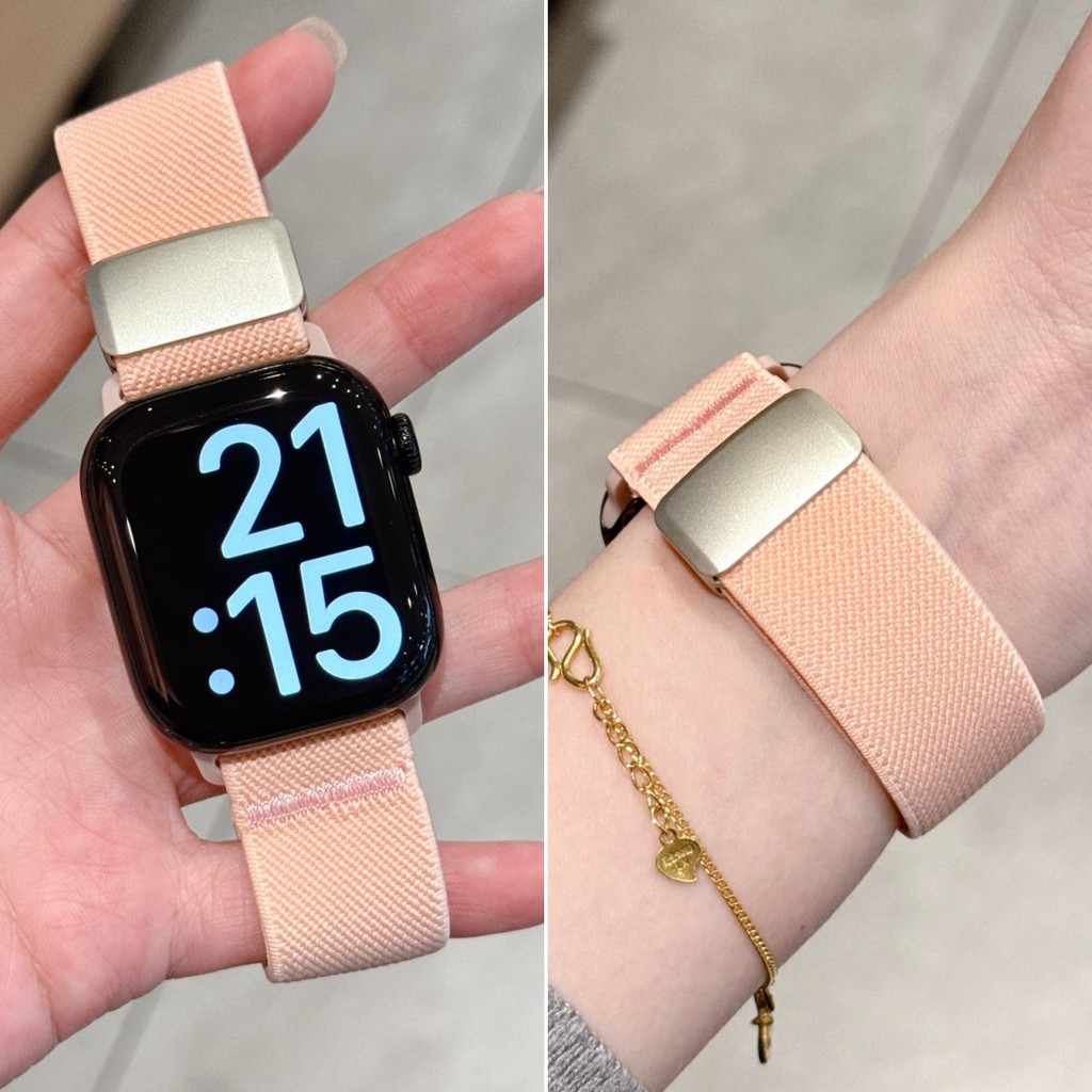 Magnetic Snap สายไนลอนสบายสําหรับ iWatch S11 10 9 8 7 6 5 4 SE3 ULTRA ขนาดเล็กบางสายสํารองสร้อยข้อมือสําหรับ iwatch 49 มม.46 45 44 42 41 40 38 ยืดหยุ่น ราคา ถูกที่สุด ดีลบีเคเค แกลเลอรีภาพที่ 7