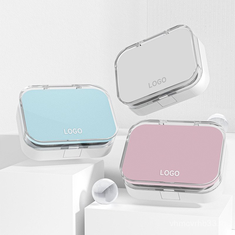 Corneal Shaping Mirror Mirror Case Hard Contact Lens OK Lens Case with Vacuum Stick Hard Mirror Doub