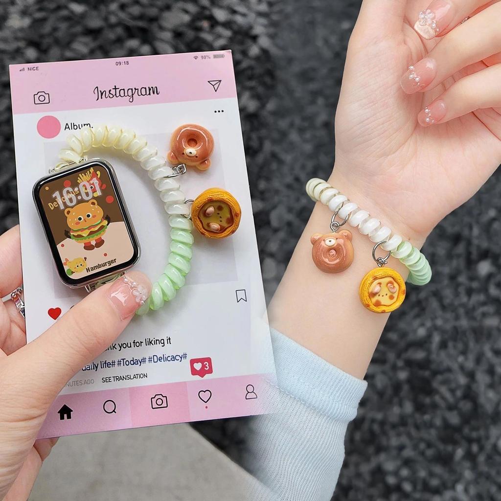 Scrunchie สาย Cute สำหรับ for Smartwatch Redmi Watch 6 5 4 สาย TPU ยืดหยุ่นสำหรับ for Xiaomi Mi Band 9 Pro/8 Pro ราคา ถูกที่สุด ดีลบีเคเค แกลเลอรีภาพที่ 9