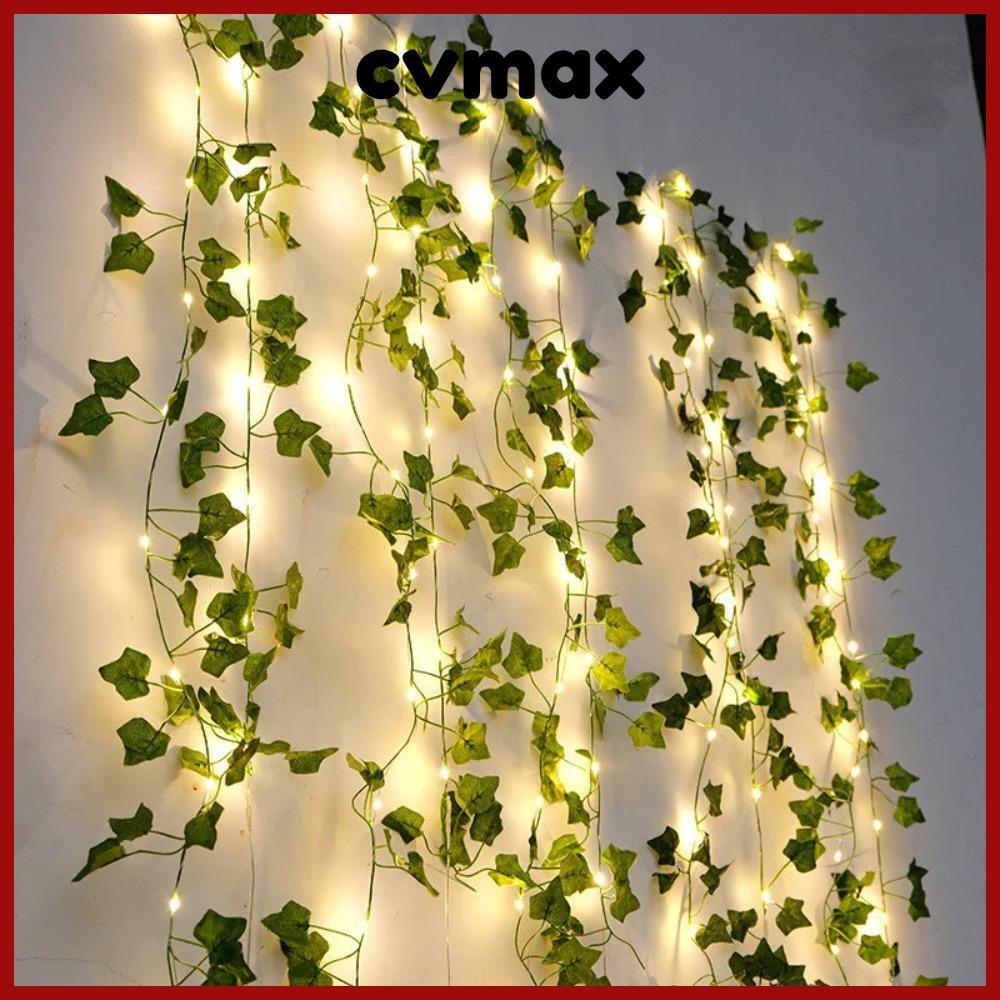 CVMAX ประดิษฐ์ Ivy Vine Fairy Light, 2 M-10 M กันน้ําปลอมสีเขียว Leaf String ไฟ, กลางแจ้ง Garland 20/50/100LED งานแต่งงานตกแต่งพืชปลอม Vine ไฟ LED