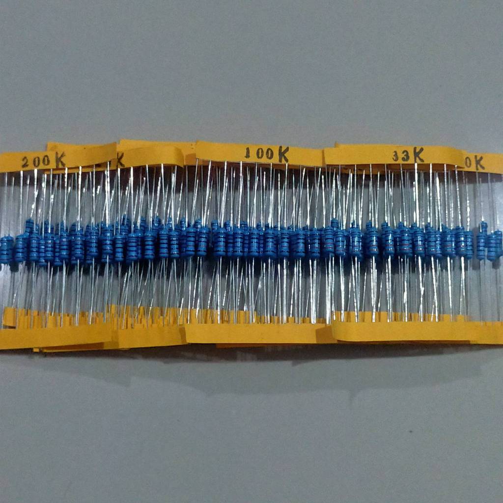 (5 ตัว) ตัว R ตัวต้านทาน 1/2W ขนาด 1K ถึง 91K รีซิสเตอร์ Resistor ฟิล์มโลหะ Metal Film 1/2W 0.5W 1% 