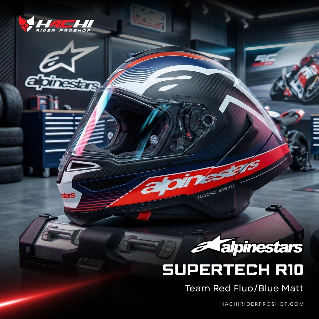 ALPINESTARS SUPERTECH R10 - Team Red Fluo/Blue Matt