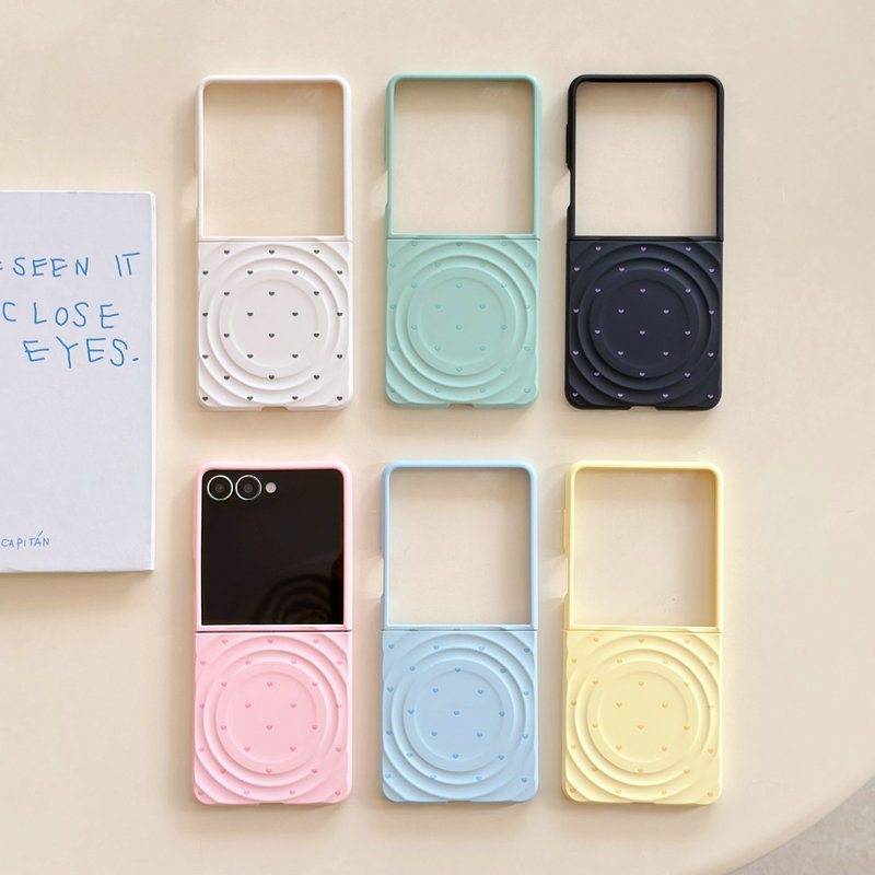เคสโทรศัพท์แบบพับได้สําหรับ Samsung Galaxy Z Flip7 Flip6 Flip5 Flip4 Flip3 น้ํามันแสง Little Love แม่เหล็ก Hard TPU เคสโทรศัพท์