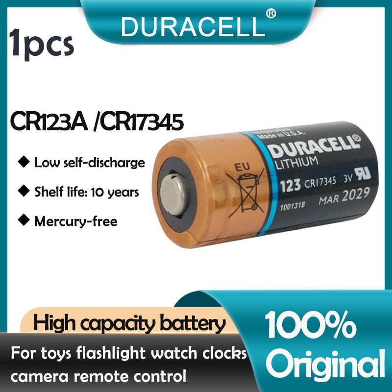 Duracell CR2/CR123A แบตเตอรี่ลิเธียม 3V CR123 123A CR17345 DL123A 16340 แห้งแบตเตอรี่หลัก