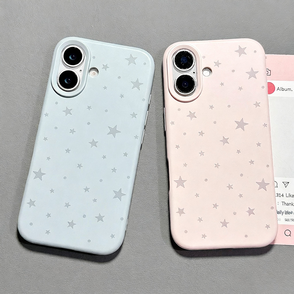 เคสไอโฟน11 ซิลิโคนเหลวสุดหรูดวงดาวเต็มจอ สำหรับ IPhone 13 11 14 16 Pro 12 15 17 Pro Max 16 15 14 Plus 16E Air 11 12 Pro