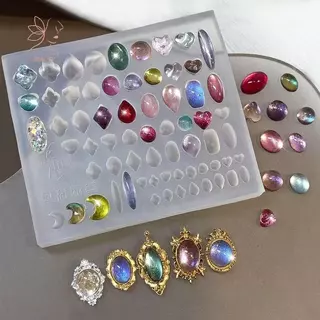 [maybeauty] กรอบรูปย้อนยุคอัญมณี Baroque แกะสลัก 3D บรรเทาแม่แบบทําเล็บมือเล็บเล็บซิลิโคนโปร่งใสเล็บแม่พิมพ์ {TH}