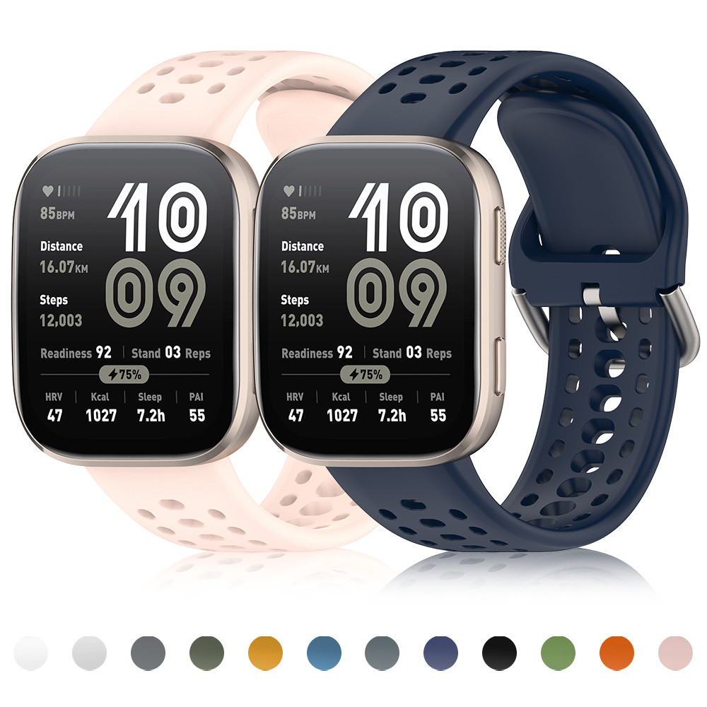 Soft Sport สายซิลิโคนสําหรับ Smartwatch Amazfit Bip 6 เข็มขัดระบายอากาศสร้อยข้อมือข้อมือยางรัดสายรัดข้อมืออุปกรณ์เสริมสําหรับ Smartwatch Amazfit Bip 6