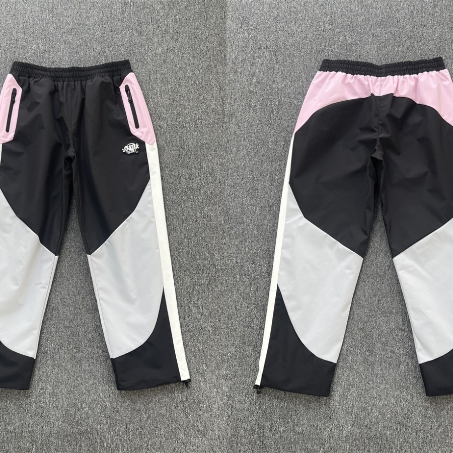 SYNA เสื้อแจ็คเก็ตสไตล์กีฬากลางแจ้งผู้ชายผู้หญิงเย็บ Contrast TRACK PANT-GREY กางเกงกันน้ํา