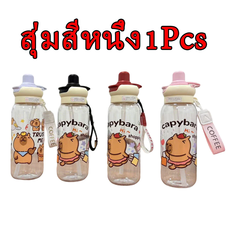 Capybara พิมพ์ปลาโลมา 750มล นักเรียนชั้นประถมศึกษาอนุบาล T01292-สุ่มสีหนึ่ง-1Pcs