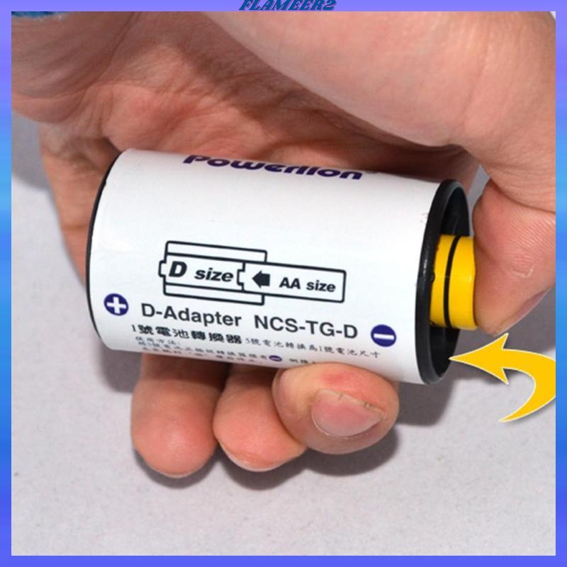 [Flameer2] 1x แบตเตอรี่ AA to D ขนาดอะแดปเตอร์แปลง Switcher Case Box สีเทา