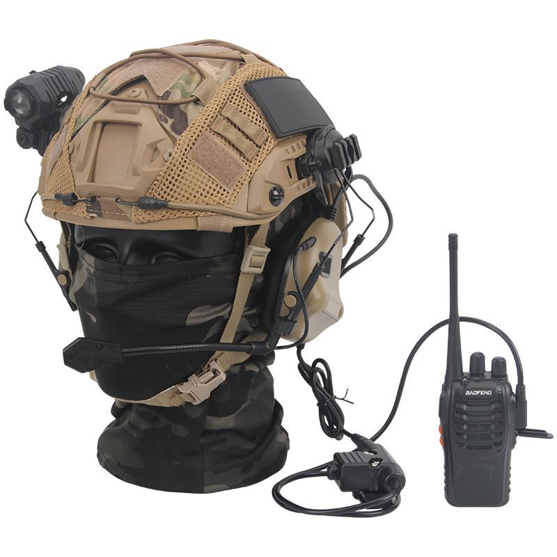 ชุดหมวกกันน็อคและหูฟังยุทธวิธี U94 PTTEP กับอุปกรณ์สื่อสารครบวงจร