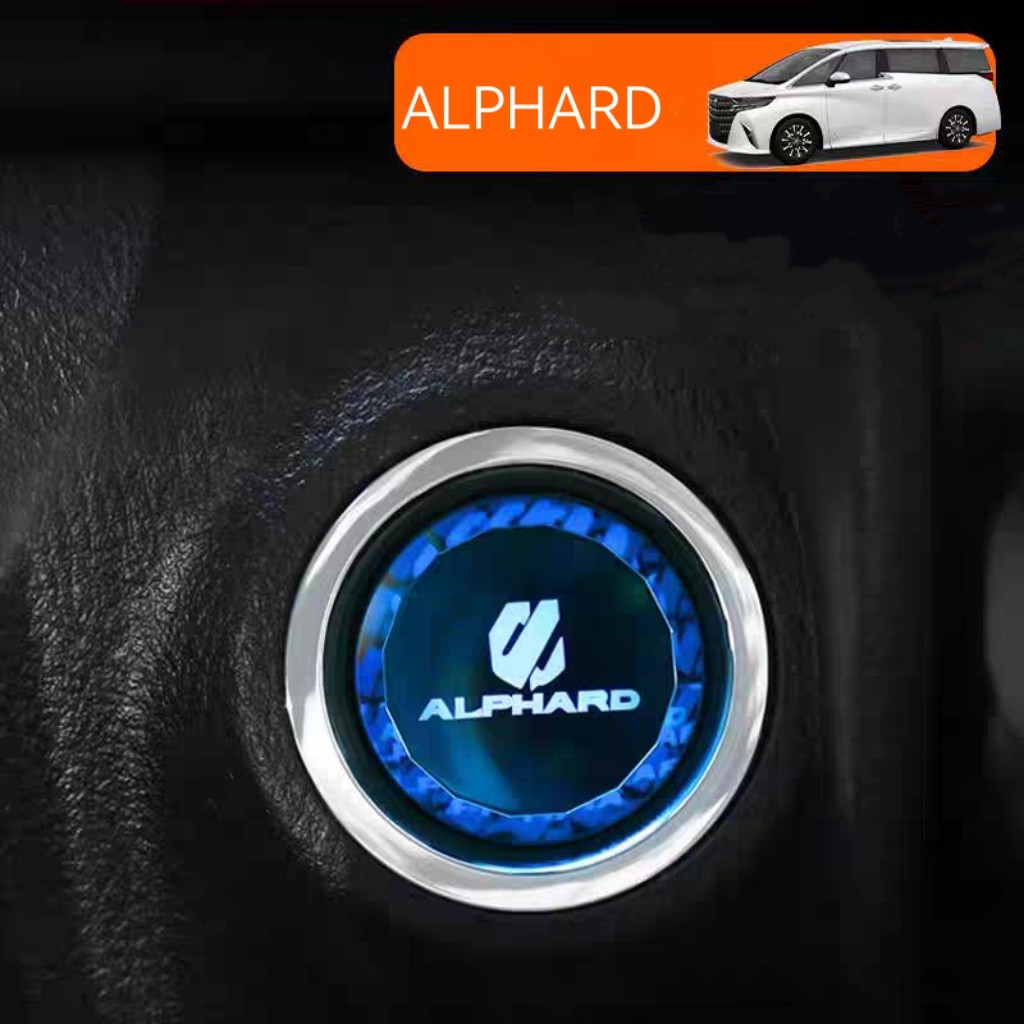 Toyota Alphard Vellfire Agh30 Agh40 อุปกรณ์ตกแต่งภายในจุดระเบิดฝาครอบแหวนกุญแจปุ่มเดียวตกแต่ง