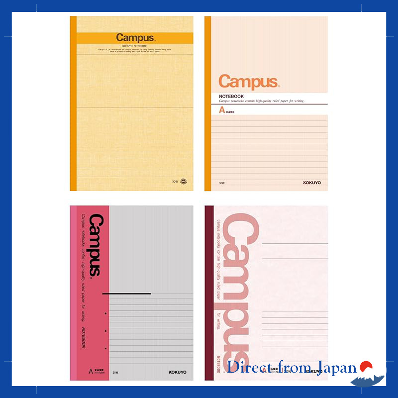 KOKUYO Campus Notebook Set: A5 Dot-Grid A-Ruled, 4-Pack (1st to 4th Generations) 99KGS-NO-103ANX4