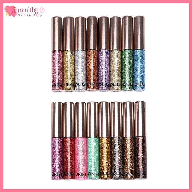 RENBG 15 สี Liquid Eyeliner Golden Red Blue Eyeliner Shiny Eyes Flash กันน้ํา Long-lasting Makeup Ey