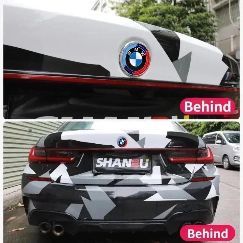 7 ชิ้นด้านหน้า Hood Emblem สําหรับ BMW 50th Anniversary โลโก้ 82 มิลลิเมตร + ด้านหลังป้าย 74 มิลลิเม