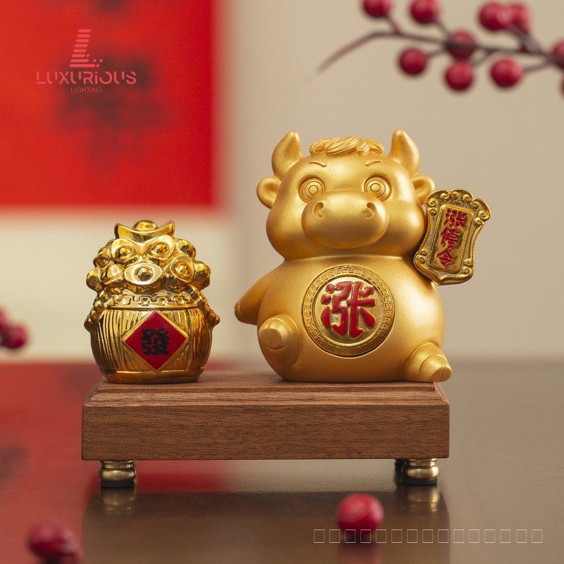 รูปปั้นวัว Wall Street สำหรับโต๊ะทำงาน ของขวัญวันเกิด FI57