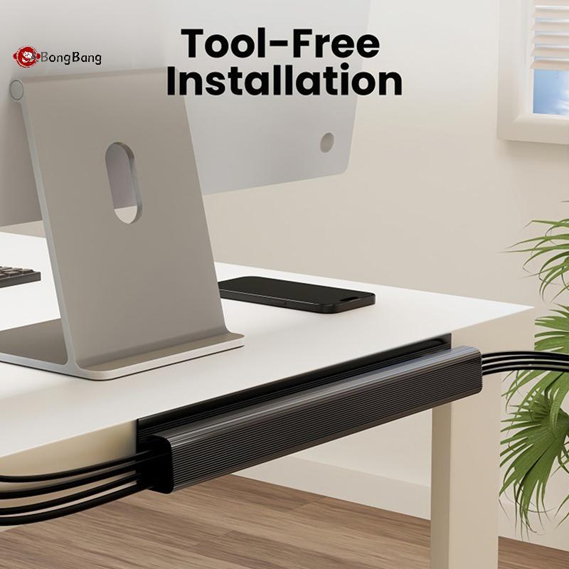 ABongBang Channel Desk Cable Organizer Cable Management Accessories White Cable Protecter Punching U