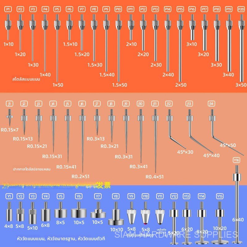 ไซโก้ Dial Indicator Flat Probe Pin Probe สำหรับวัดความแม่นยำ งานอุตสาหกรรม ทนทาน วัดความสูงไมโครมิเตอร์ เครื่องมือตรวจส