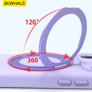 SAMSUNG BKWHALE 360 Magnetic Bracketซิลิโคนเหลวเคสโทรศัพท์สําหรับSamsung Galaxy S26 S25 Ultra S24 Plus S25 + S24 Ultra S25 + S24 + S24 + ปลอกพร้อมที่วาง