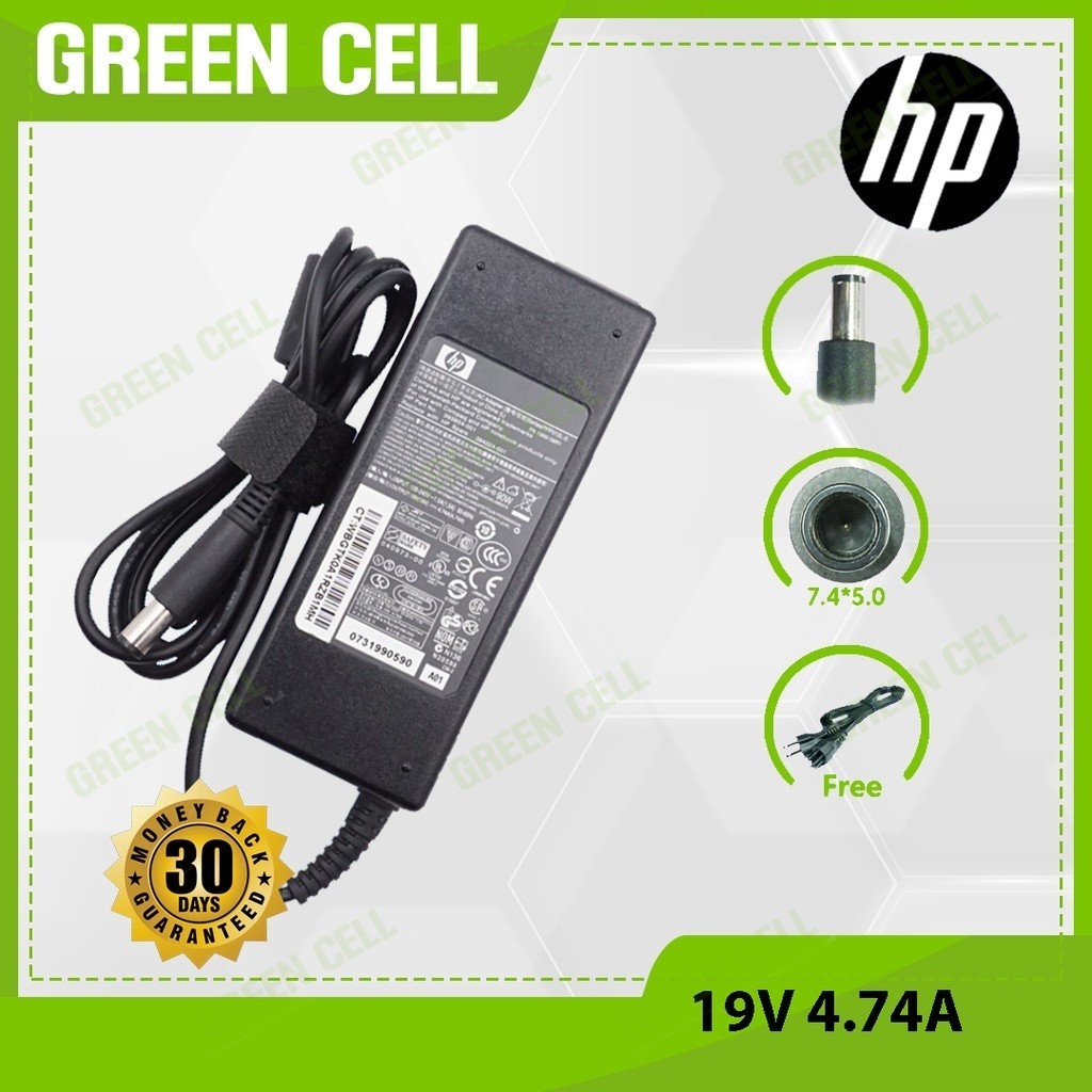 อะแดปเตอร์ชาร์จแล็ปท็อป H.P 19V 4.74A สำหรับ ProBook 6460b 6470b 6550b 6560b 6570b Pavilion DM1 DM3 
