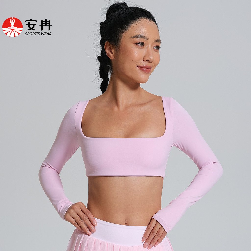 【Anran】เสื้อยืดแขนยาว เข้ารูป เป็นมิตรกับผิว สําหรับออกกําลังกาย เล่นโยคะ วิ่ง ฟิตเนส